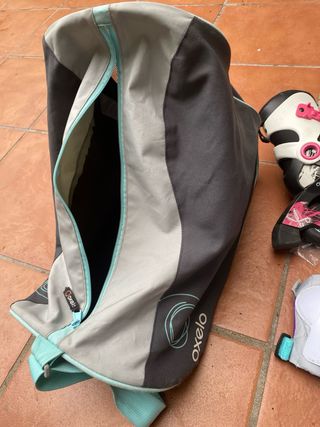 Conjunto Patines Oxelo + Protecciones + Bolsa