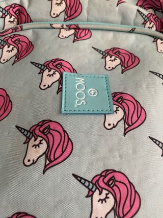Mochila MOOS Unicornios Azul y Rosa