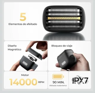 Yoose MINI 5 Afeitadora Hombre Negra