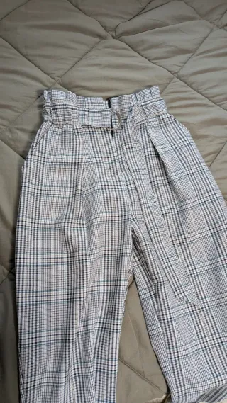 Pantalones pinza a cuadros