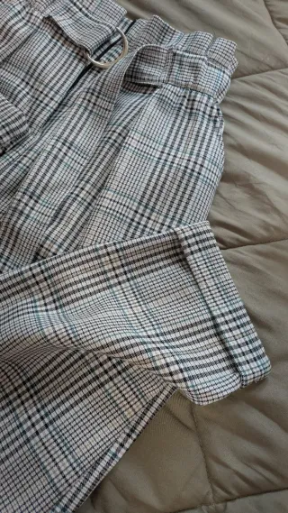 Pantalones pinza a cuadros