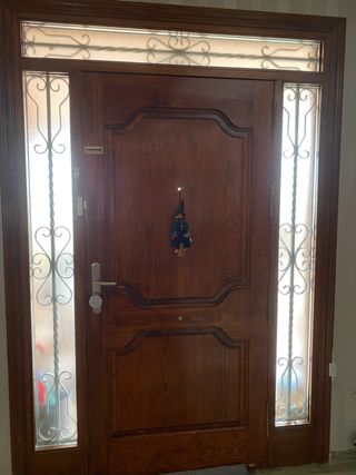 Puerta de calle madera maciza