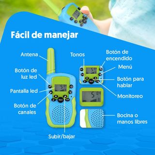 NK Walkie Talkies para Niños hasta 3 km alcance