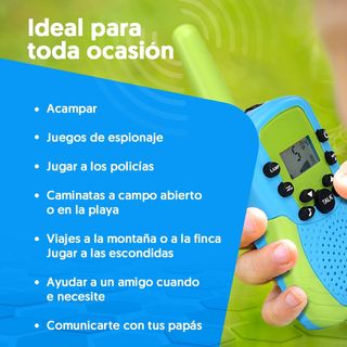 NK Walkie Talkies para Niños hasta 3 km alcance