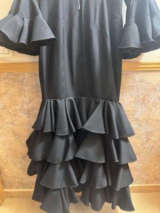 Vestido Flamenca Negro Volantes