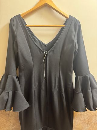 Vestido Flamenca Negro Volantes