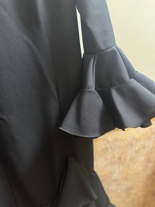 Vestido Flamenca Negro Volantes