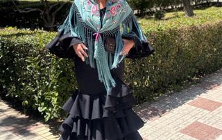 Vestido Flamenca Negro Volantes