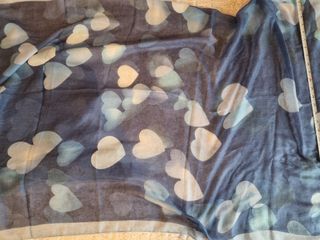 2 Foulard Cuori Blu e Bianchi