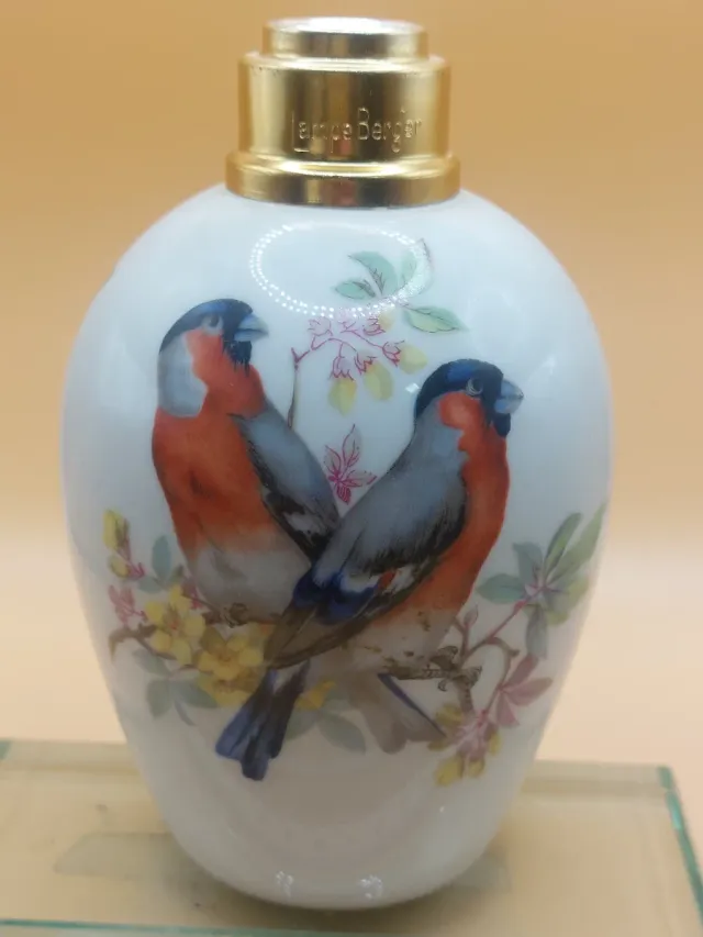 Lampara Berger Porcelana Limoges Pájaros