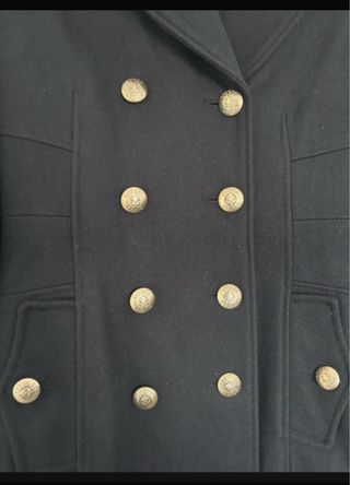 Abrigo Guess azul doble botonadura