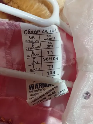 Disfraz Princesa Rosa Talla de 3 a 5 años