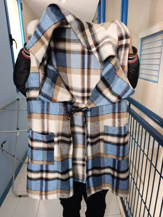 Chaleco cuadros mujer