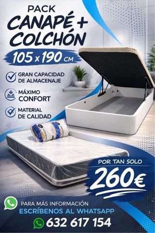 Canapé + Colchón 105x190 cm