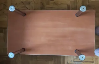 Mesa de centro cristal y madera