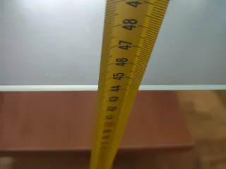 Mesa de centro cristal y madera