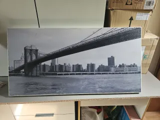 Cuadro Puente Brooklyn Blanco y Negro