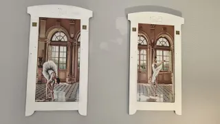 Cuadros de ballet en marco blanco