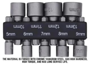 Juego 9 Llaves Vaso Taladro Hexagonal