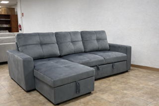 Sofá Cama Chaiselongue Gris Reversible