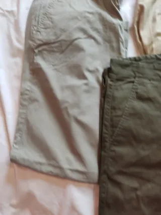 Pantalones Chinos Hombre Talla 44 Beige/Verde