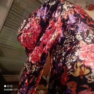 Vestido floral multicor