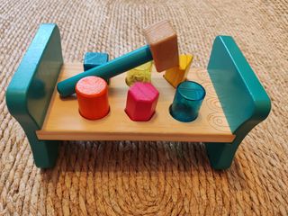 Juguete martillo madera motricidad bebé