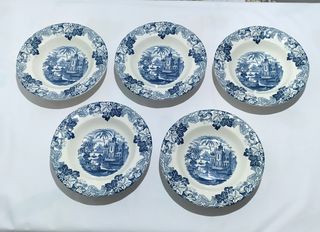 5 Platos La Cartuja de Sevilla serie uvas