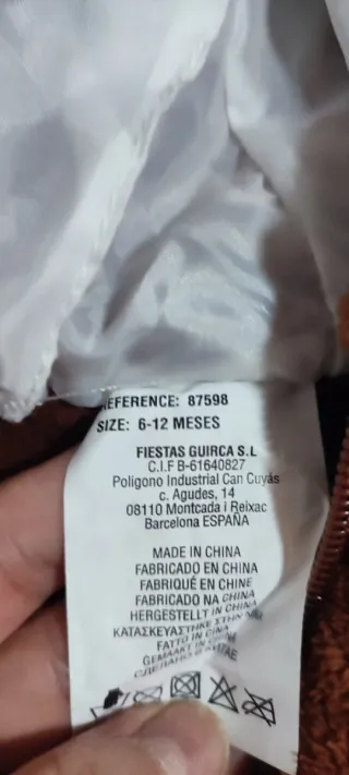 Disfraz de oso para bebé