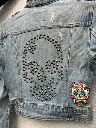 Chaqueta tejana estilo motero