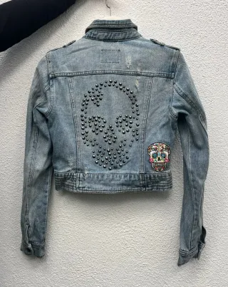 Chaqueta tejana estilo motero