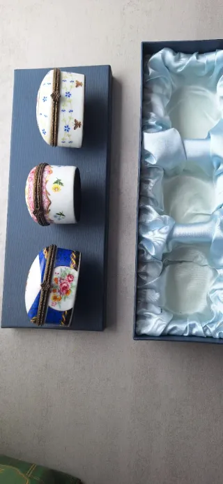 Lote 3 Cajas Joyeras Cerámica Vintage