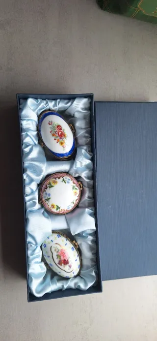 Lote 3 Cajas Joyeras Cerámica Vintage