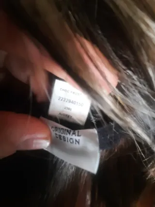 Peluca oncológica castaña con mechas