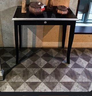 Consola madera negra con cristal