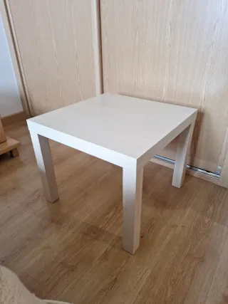 Mesa auxiliar roble Lack Ikea 55x55