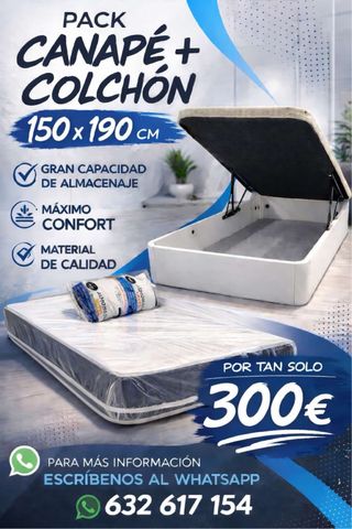 Canapé + Colchón 150x190