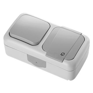 Panasonic Viko Interruptor con Enchufe IP54 Gris