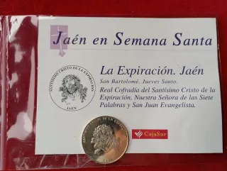Jaen. Lote 3 medallas Semana Santa. Plata