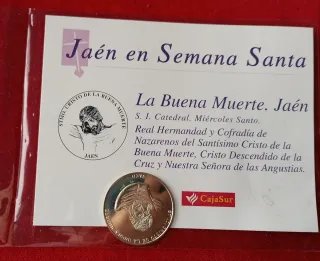 Jaen. Lote 3 medallas Semana Santa. Plata