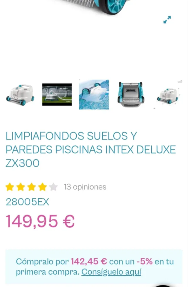 Limpiafondos Intex ZX300 Piscinas