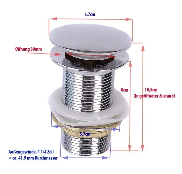 pop up drain valve for washbasin