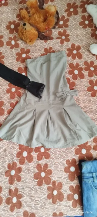 Vestito donna beige con fiocco