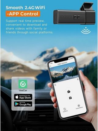 Dashcam Auto WiFi Cámara Frontal Interior. NUEVA