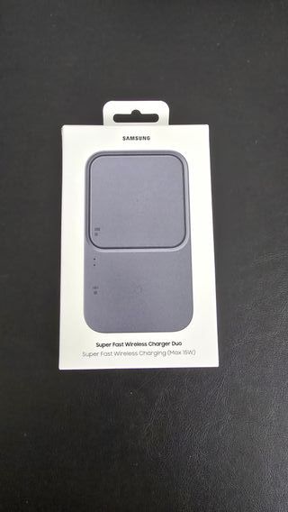 Cargador inalambrico rápido doble Samsung nuevo.