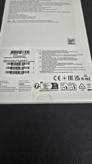 Cargador inalambrico rápido doble Samsung nuevo.