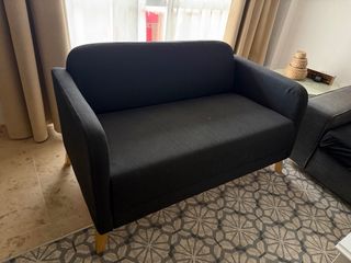 Sofá 2 plazas Linanäs gris oscuro IKEA