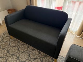 Sofá 2 plazas Linanäs gris oscuro IKEA