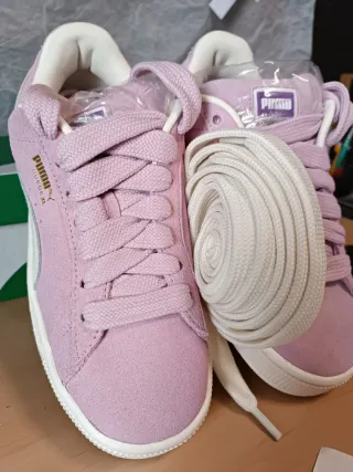 Puma Suede XL Talla 39 Rosa y Blanco