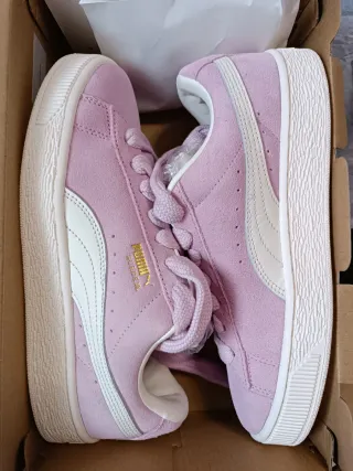 Puma Suede XL Talla 39 Rosa y Blanco